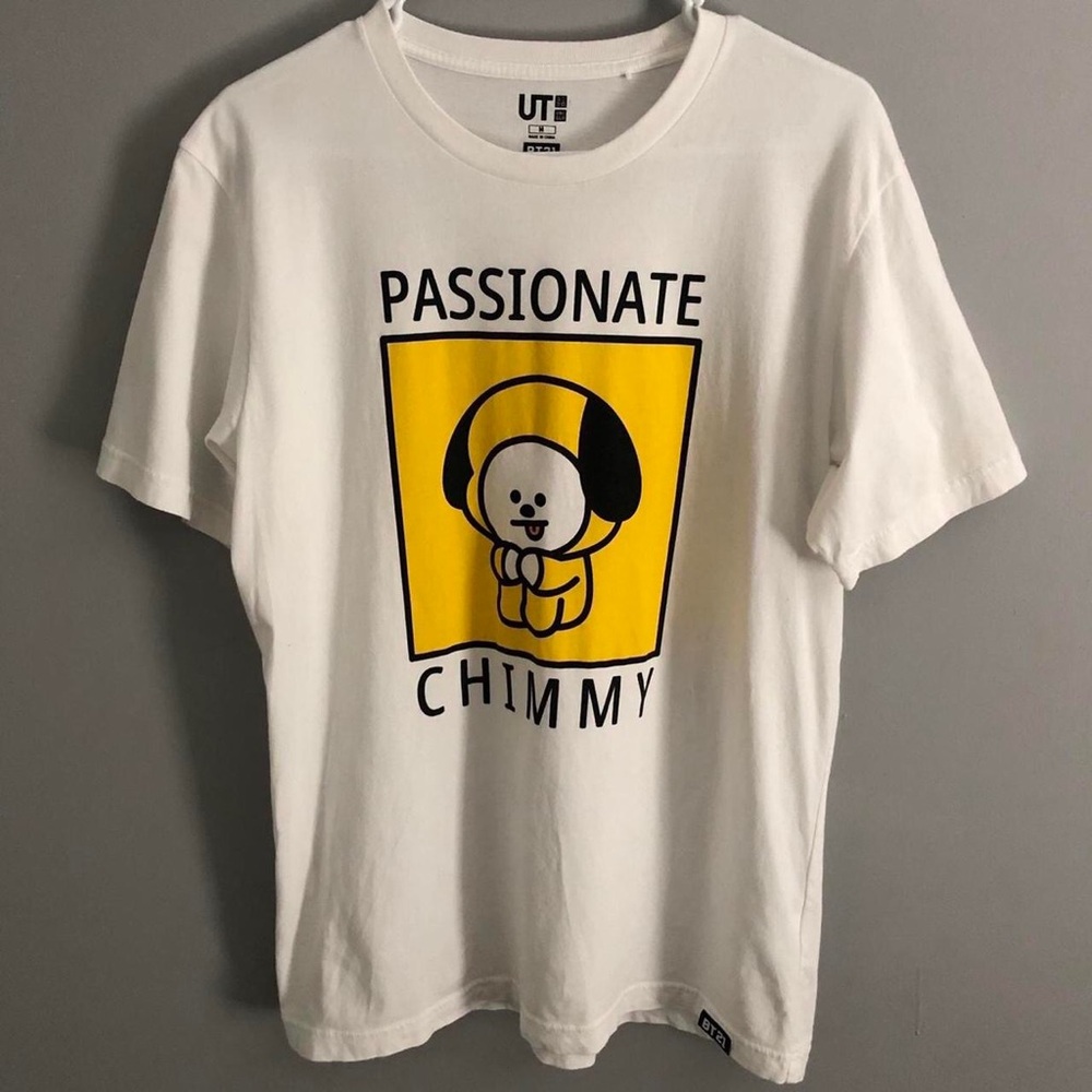 Rare BTS Jimin BT21 Chimmy X Uniqlo Relaxed Fit Cotton Graphic Tee